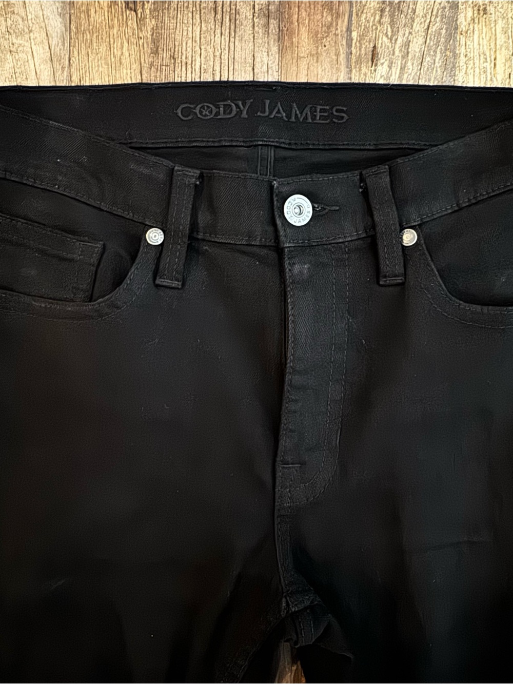 Cody James Men’s Black Bootcut Stretch Denim Jeans 34x32 - Picture 4 of 7